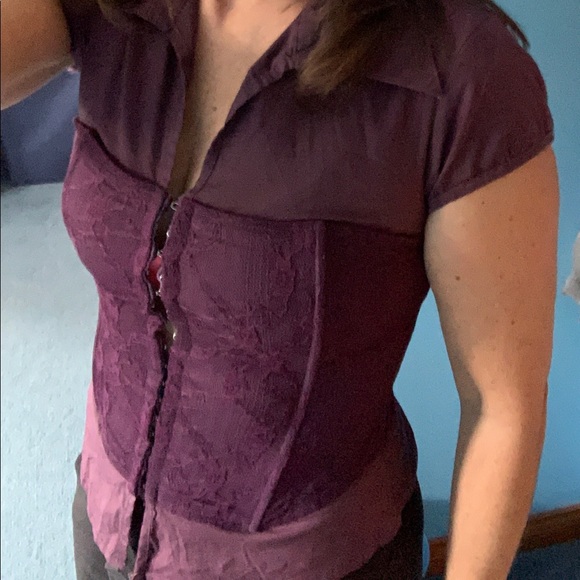 Costa Blanca purple corset blouse - Picture 3 of 3